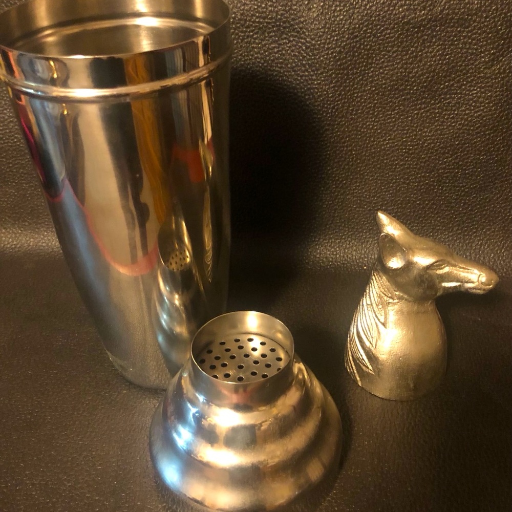 Silver Horse head Cocktail shaker